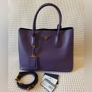 Prada Cuir Double Tote Saffiano Leather